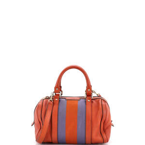 Gucci Small Vintage Web Boston Bag Leather